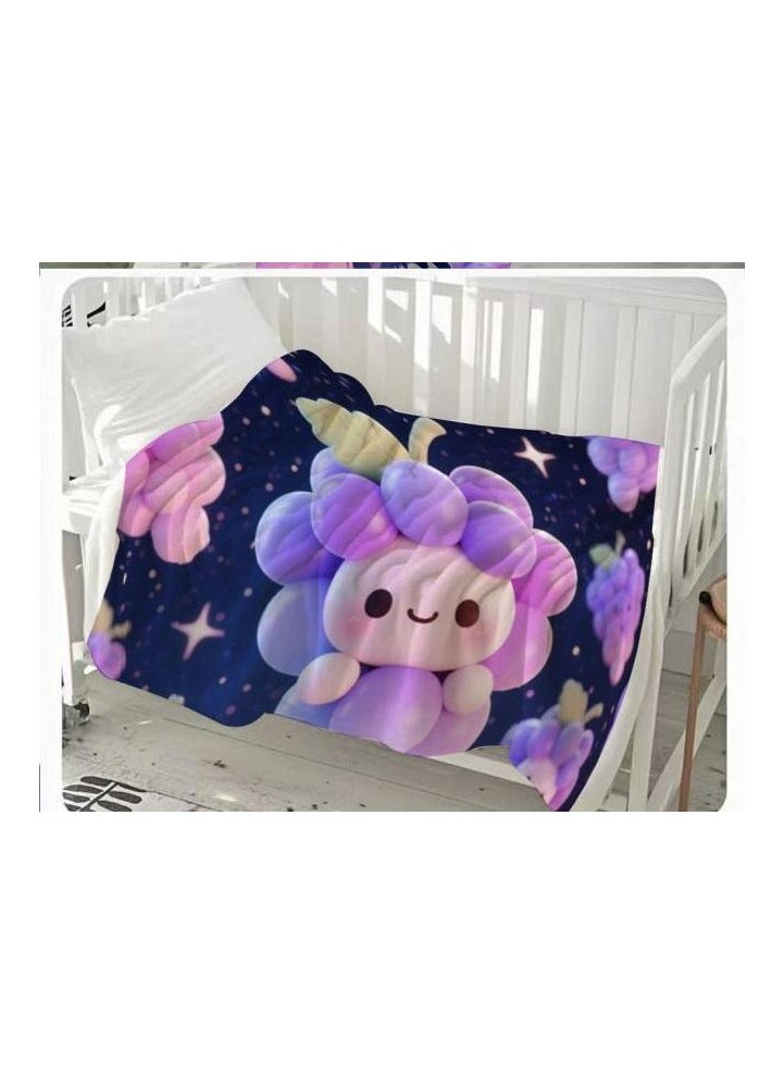 Children's or student cartoon flannel thin blanket (warm and comfortable, suitable for sleep, games) 100cm*150cm - 1157
