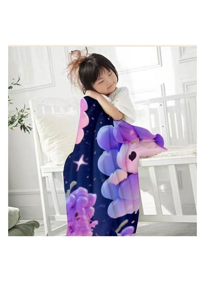 Children's or student cartoon flannel thin blanket (warm and comfortable, suitable for sleep, games) 100cm*150cm - 1157