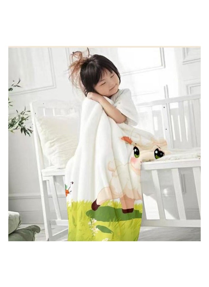 Children's or student cartoon flannel thin blanket (warm and comfortable, suitable for sleep, games) 100cm*150cm - 387