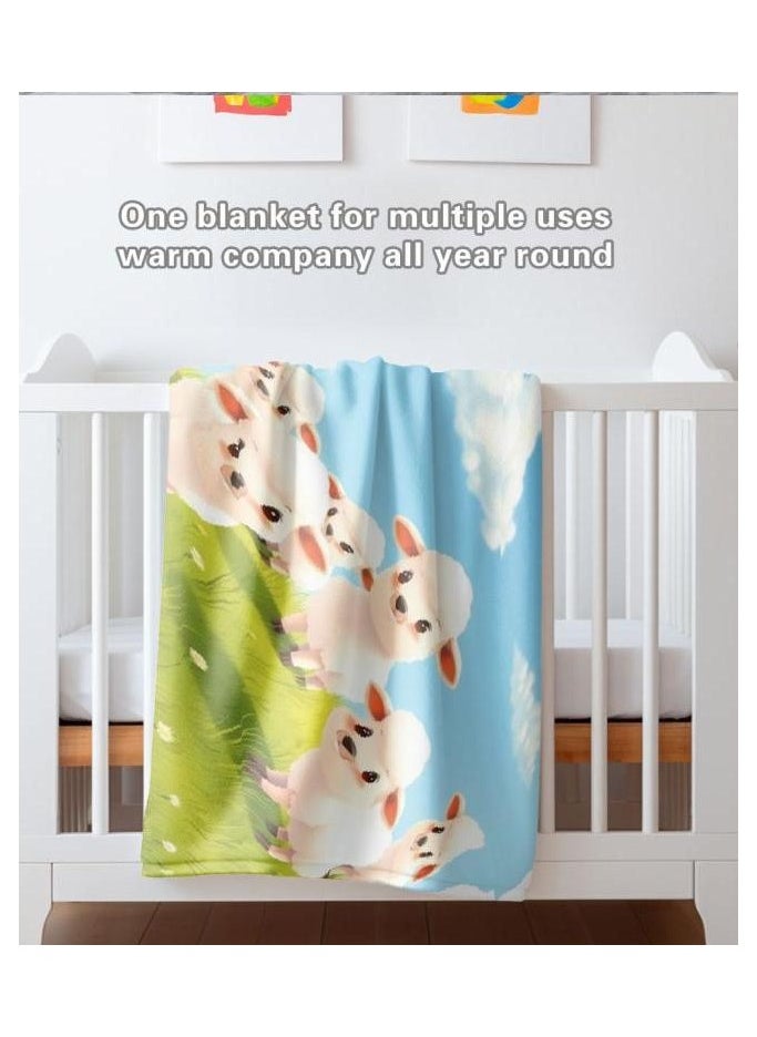 Children's or student cartoon flannel thin blanket (warm and comfortable, suitable for sleep, games) 100cm*150cm - 395
