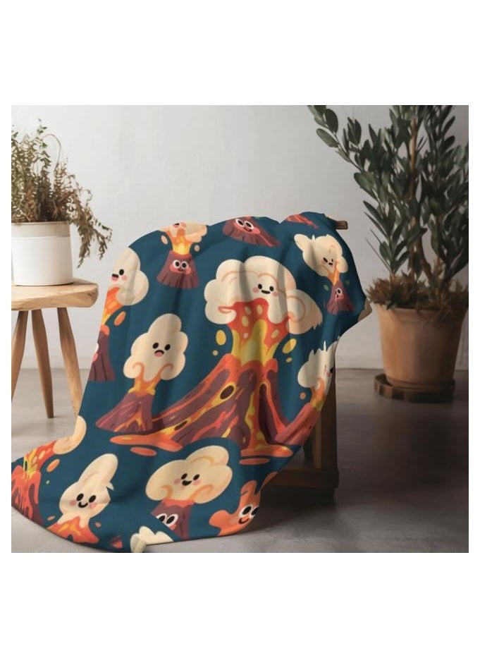 Children's or student cartoon flannel thin blanket (warm and comfortable, suitable for sleep, games) 100cm*150cm - 1138