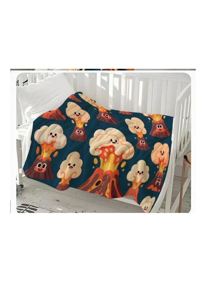 Children's or student cartoon flannel thin blanket (warm and comfortable, suitable for sleep, games) 100cm*150cm - 1138