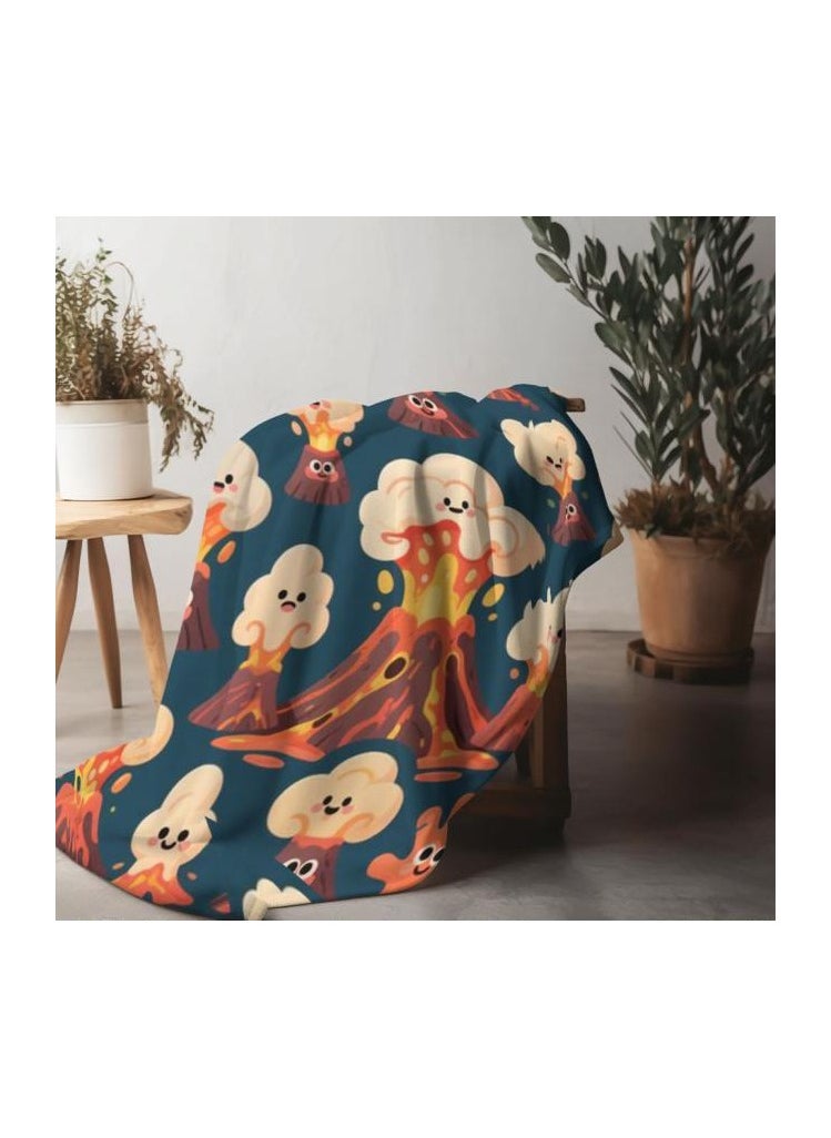 Children's or student cartoon flannel thin blanket (warm and comfortable, suitable for sleep, games) 100cm*150cm - 1138