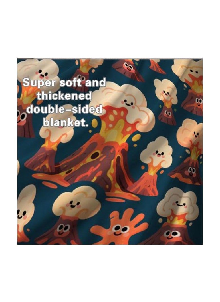 Children's or student cartoon flannel thin blanket (warm and comfortable, suitable for sleep, games) 100cm*150cm - 1138