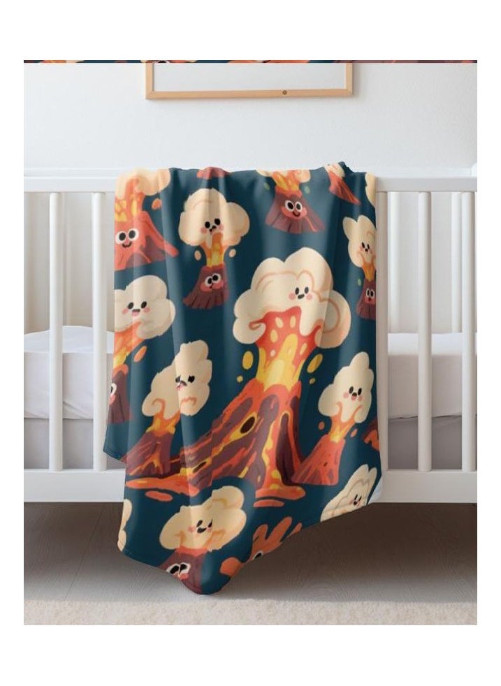 Children's or student cartoon flannel thin blanket (warm and comfortable, suitable for sleep, games) 100cm*150cm - 1138