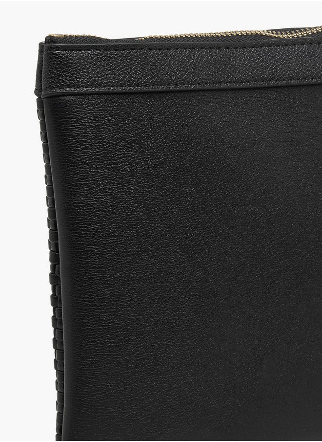 Textured Pouch with Zip Closure