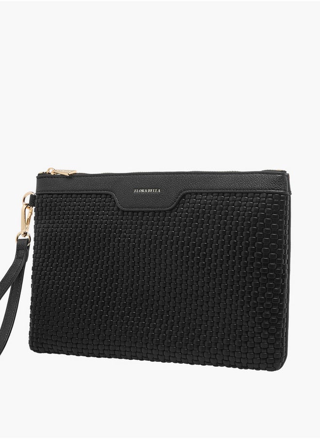 Textured Pouch with Zip Closure