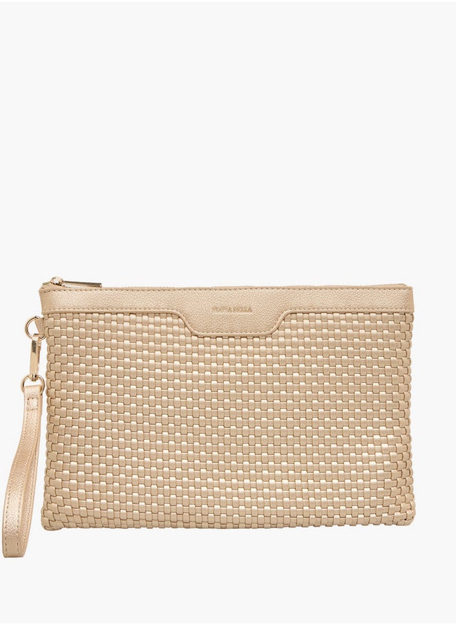 Textured Pouch with Zip Closure