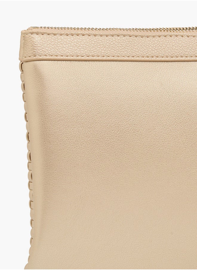 Textured Pouch with Zip Closure