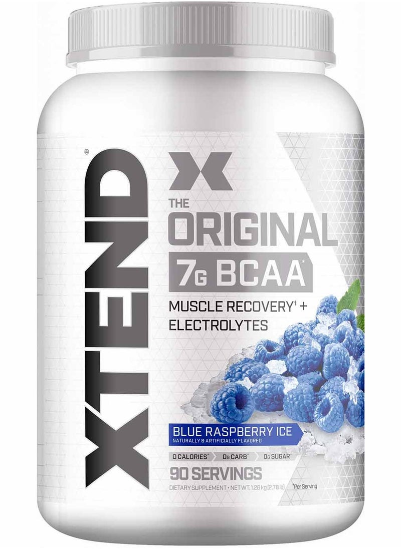 Original Bcaa Powder Sugar Free Post Workout Muscle Recovery Drink With Amino Acids 7g Bcaas Blue Raspberry Ice Flavor 90 Servings