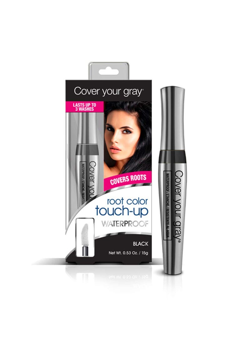 Cover Your Gray Waterproof Root Touch-Up, Black, 0.53 Ounce