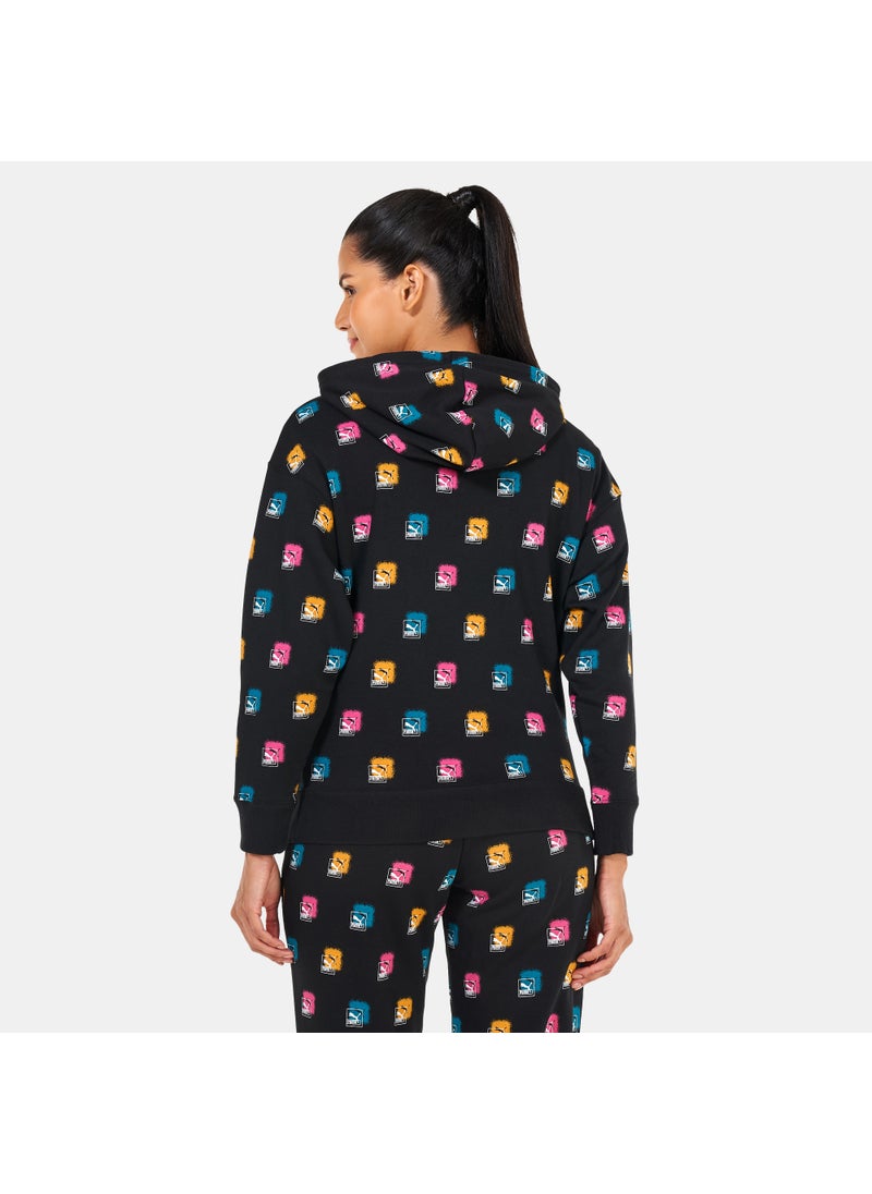 Women's Brand Love AOP Hoodie