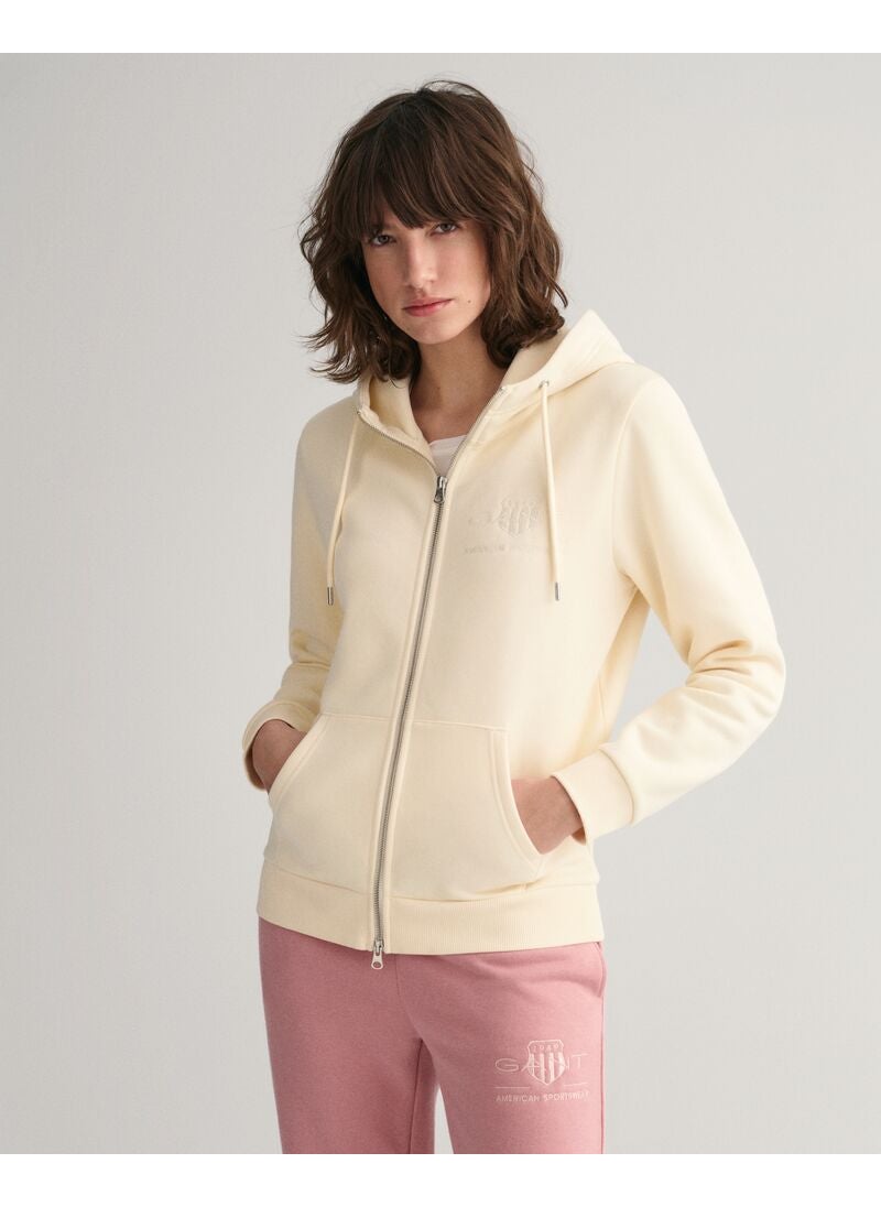 Gant Regular Tonal Shield Zip Hoodie