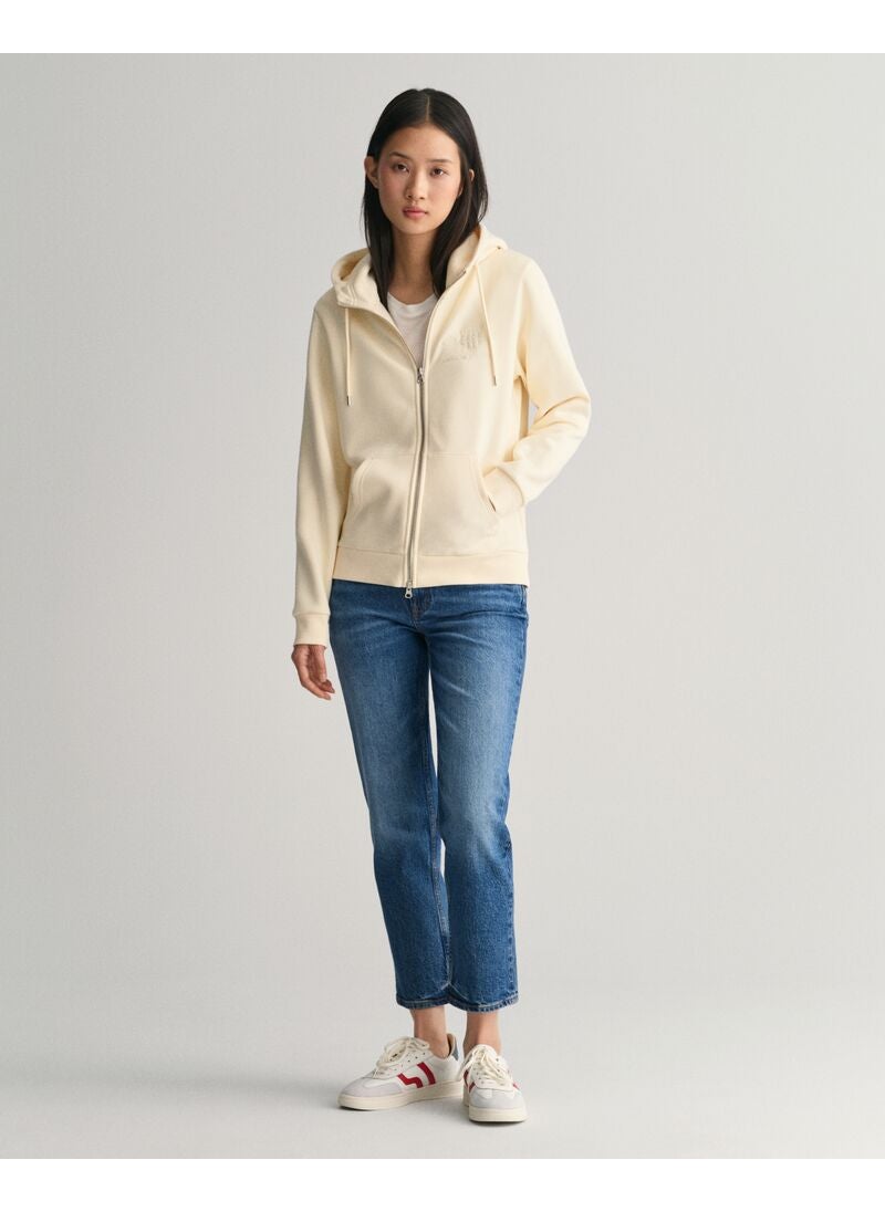 Gant Regular Tonal Shield Zip Hoodie