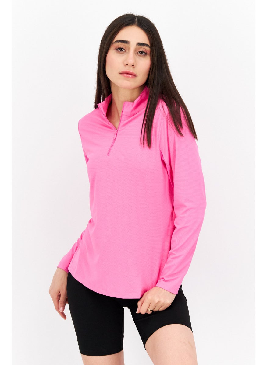 Women Sportswear Fit Long Sleeve Training Top, Pink