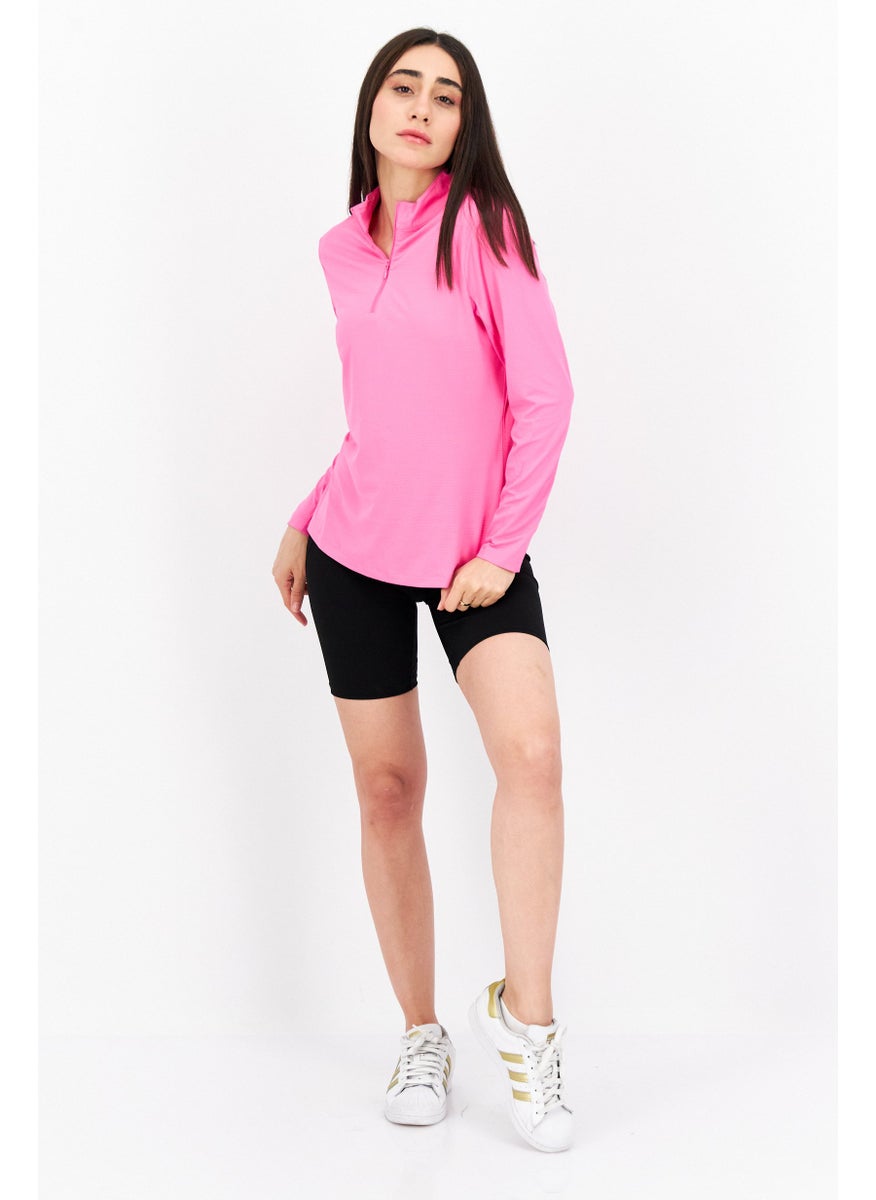 Women Sportswear Fit Long Sleeve Training Top, Pink