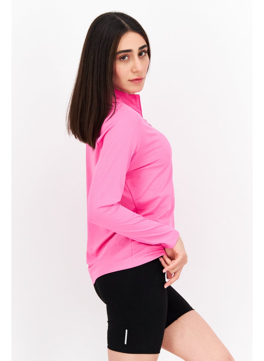 Women Sportswear Fit Long Sleeve Training Top, Pink