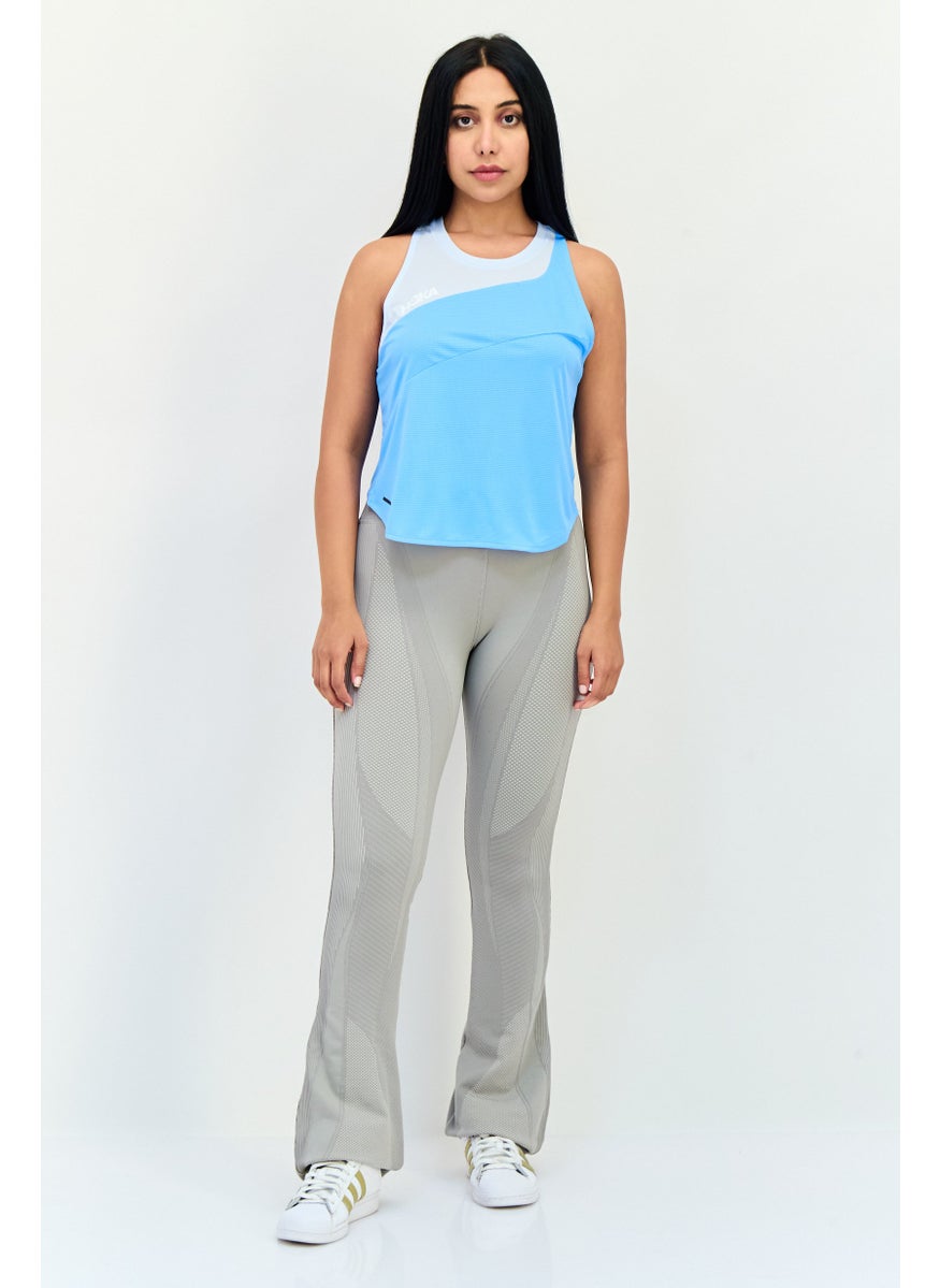 Women Sportswear Fit Sleeveless Training Tank Top, Light Blue