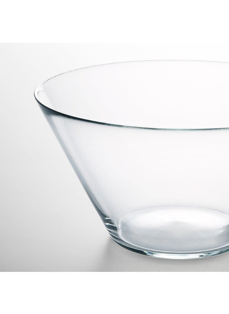 Clear Glass Serving Bowl, 28 cm, Minimalistic Design