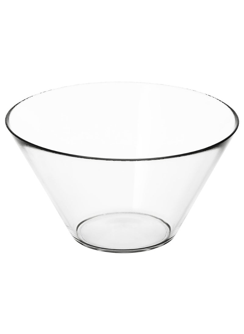 Clear Glass Serving Bowl, 28 cm, Minimalistic Design