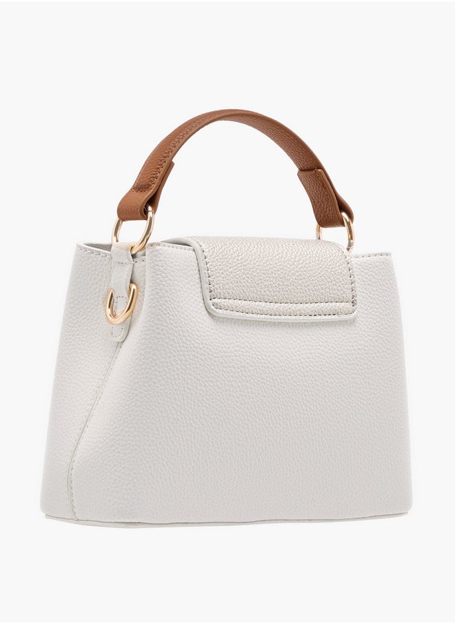 Women's Textured Crossbody Bag with Detachable Shoulder Strap and Top Handle