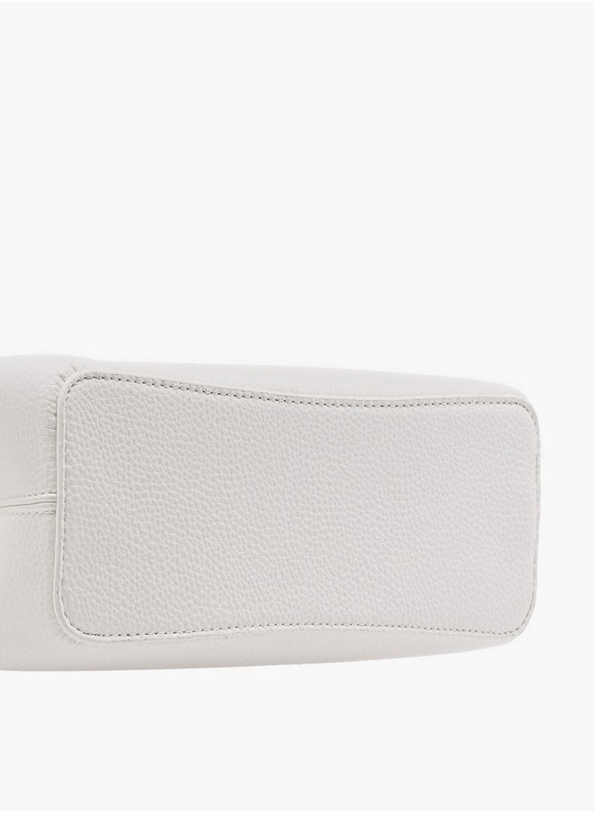 Women's Textured Crossbody Bag with Detachable Shoulder Strap and Top Handle