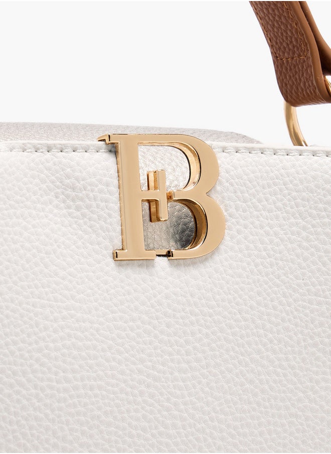 Women's Textured Crossbody Bag with Detachable Shoulder Strap and Top Handle