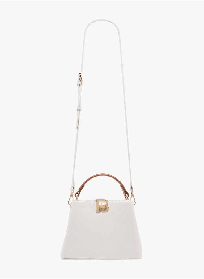 Women's Textured Crossbody Bag with Detachable Shoulder Strap and Top Handle
