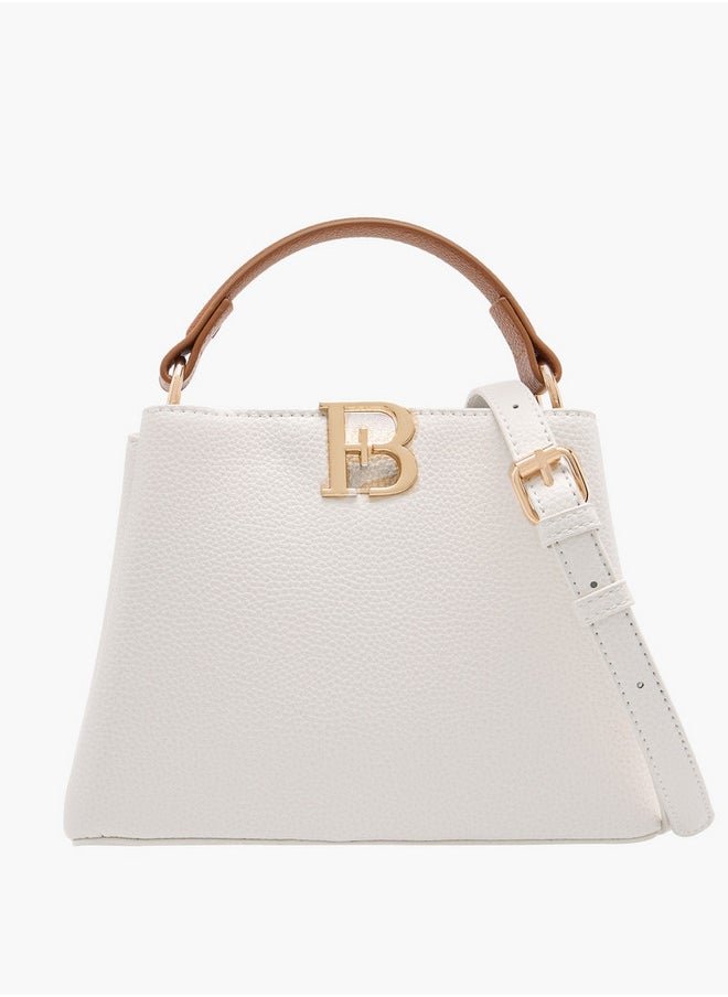 Women's Textured Crossbody Bag with Detachable Shoulder Strap and Top Handle