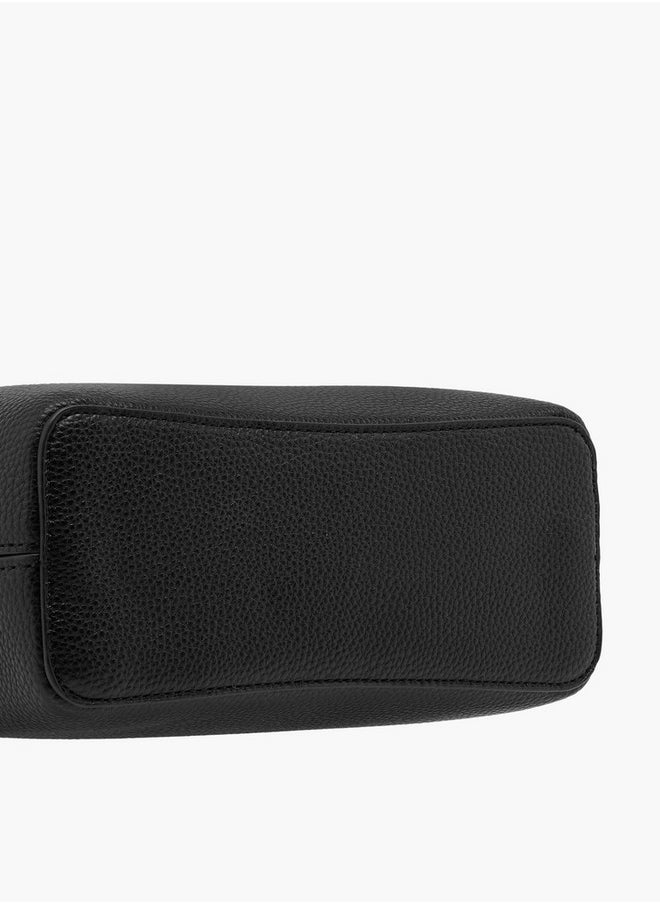 Women's Textured Crossbody Bag with Detachable Shoulder Strap and Top Handle