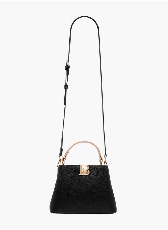 Women's Textured Crossbody Bag with Detachable Shoulder Strap and Top Handle