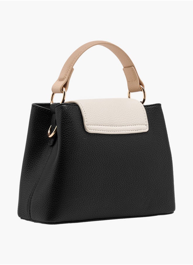 Women's Textured Crossbody Bag with Detachable Shoulder Strap and Top Handle