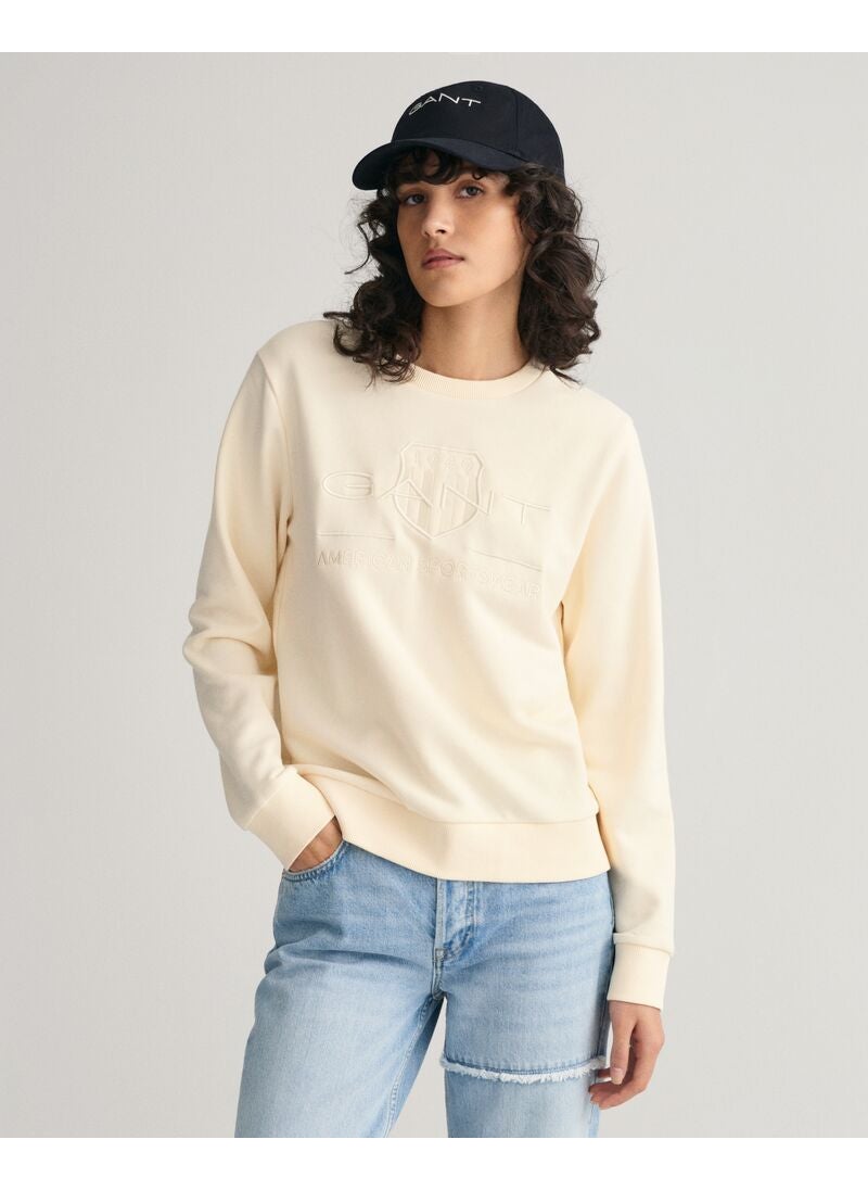 Gant Regular Tonal Shield C-Neck Sweat