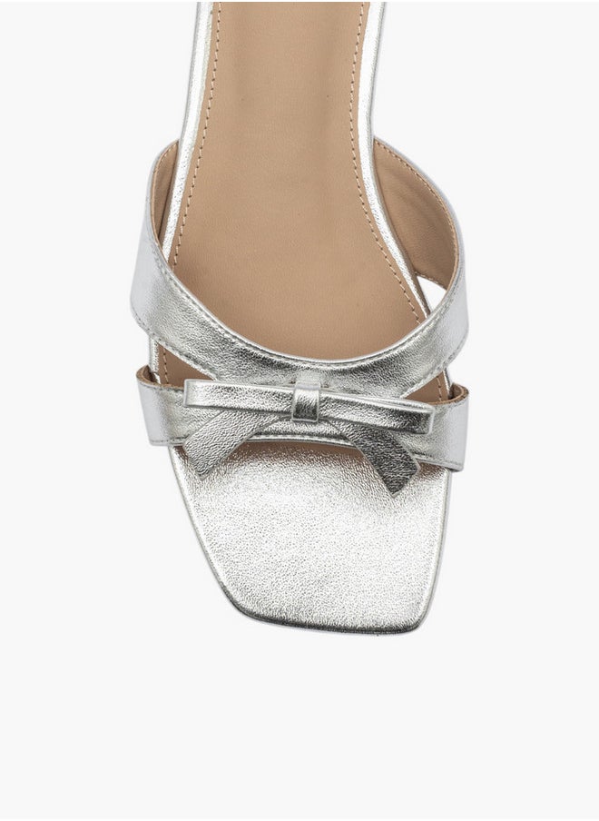 Bow Accent Slip-On Flat Sandals