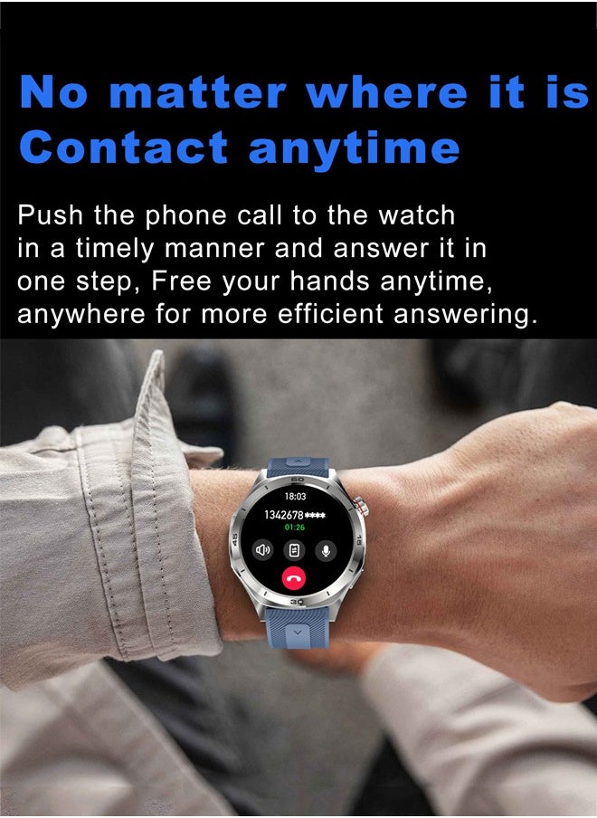 Men's Bluetooth Smartwatch, 1.52-Inch Full-Screen Touch, IP67 Waterproof, Answer/Make Phone Function, Exercise And Sleep Monitoring, Universal For Android And IOS Systems,Smart Watch RT i129