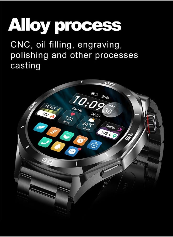 Men's Bluetooth Smartwatch, 1.52-Inch Full-Screen Touch, IP67 Waterproof, Answer/Make Phone Function, Exercise And Sleep Monitoring, Universal For Android And IOS Systems,Smart Watch RT i129