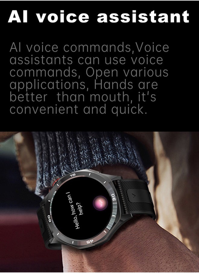Men's Bluetooth Smartwatch, 1.52-Inch Full-Screen Touch, IP67 Waterproof, Answer/Make Phone Function, Exercise And Sleep Monitoring, Universal For Android And IOS Systems,Smart Watch RT i129