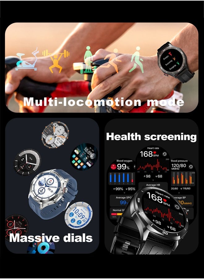 Men's Bluetooth Smartwatch, 1.52-Inch Full-Screen Touch, IP67 Waterproof, Answer/Make Phone Function, Exercise And Sleep Monitoring, Universal For Android And IOS Systems,Smart Watch RT i129