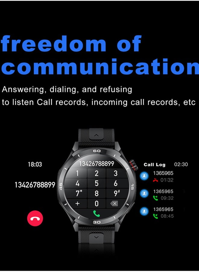 Men's Bluetooth Smartwatch, 1.52-Inch Full-Screen Touch, IP67 Waterproof, Answer/Make Phone Function, Exercise And Sleep Monitoring, Universal For Android And IOS Systems,Smart Watch RT i129