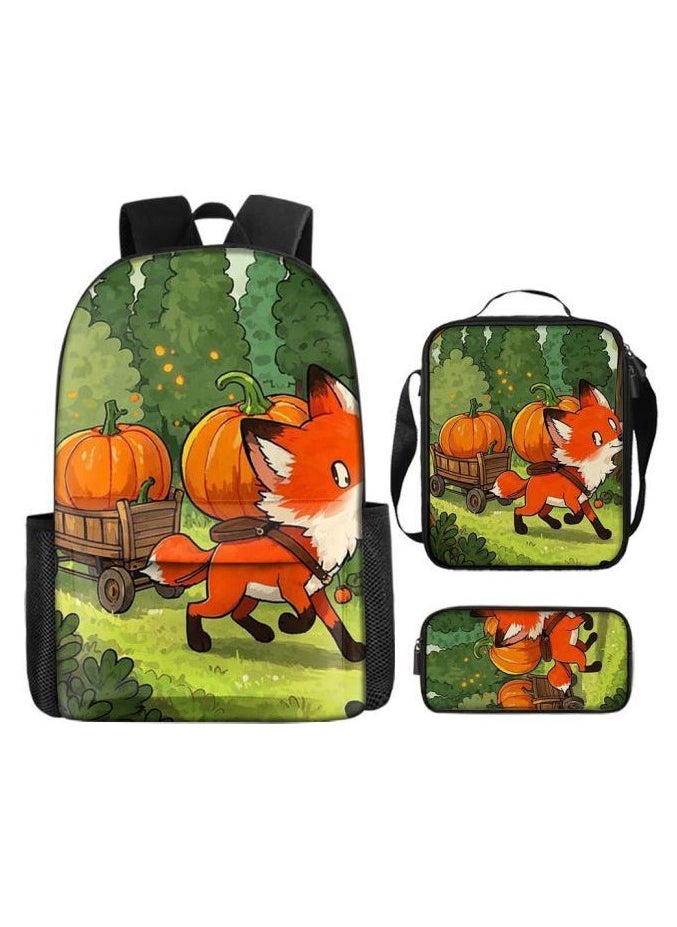 The latest universal cartoon new three-piece schoolbag (for students, teenagers, children) - 1002