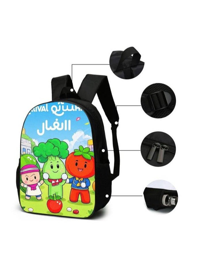 Cartoon style universal three-piece schoolbag - 1376