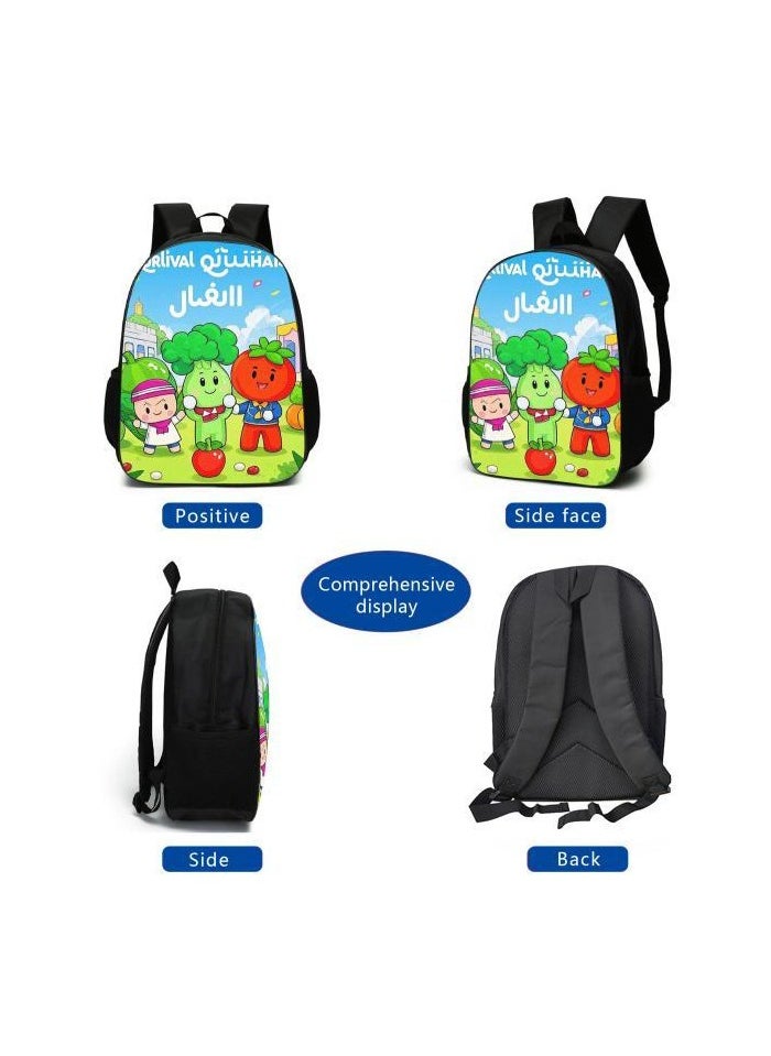 Cartoon style universal three-piece schoolbag - 1376