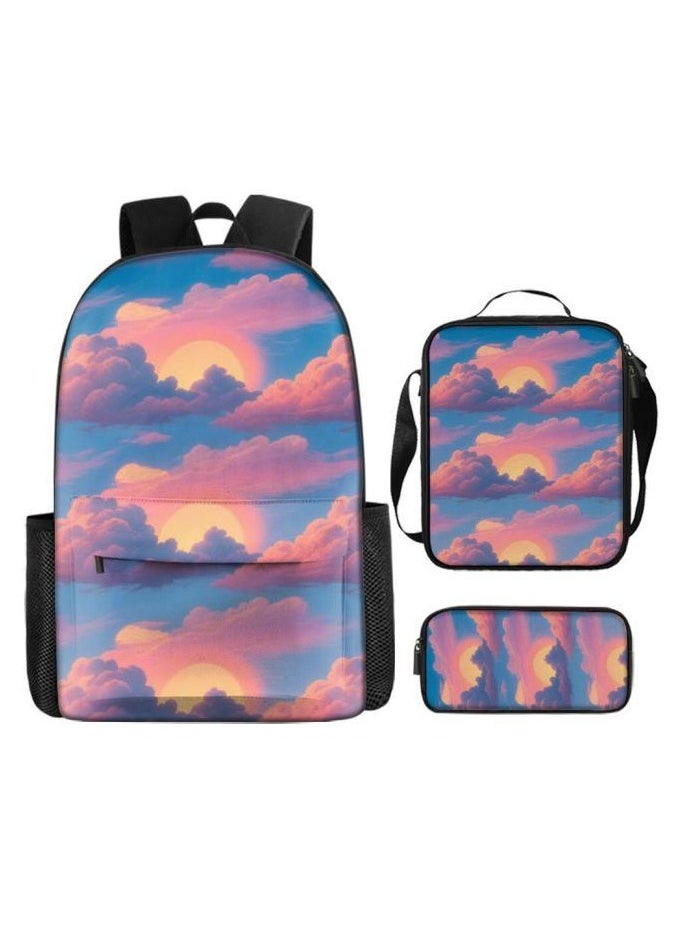 New universal cartoon new three-piece schoolbag (students, children) - 901