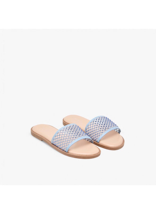 Girls Embellished Slip-On Sandals