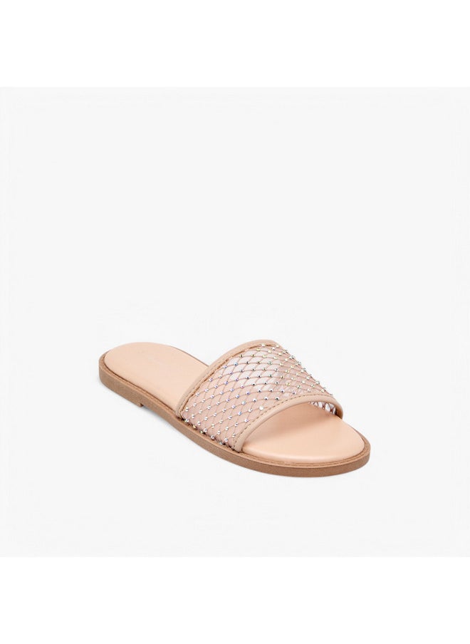 Girls Embellished Slip-On Sandals