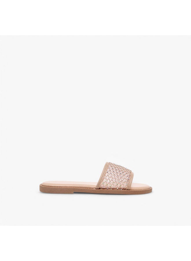 Girls Embellished Slip-On Sandals