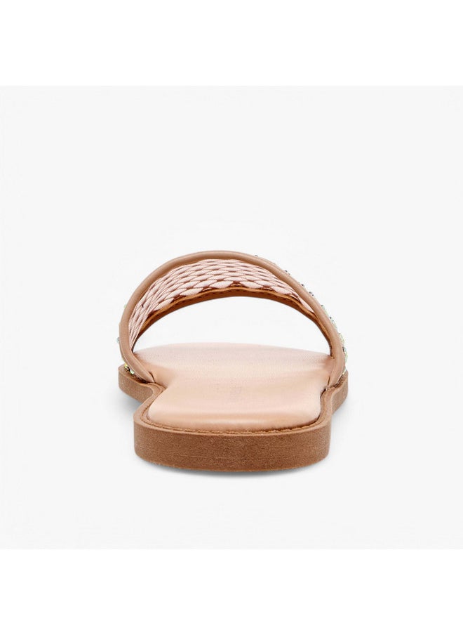 Girls Embellished Slip-On Sandals