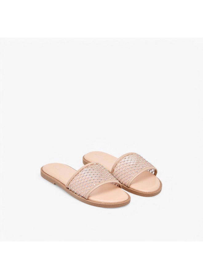 Girls Embellished Slip-On Sandals