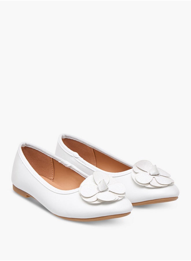 Girls Accent Detail Slip-On Ballerina Shoes