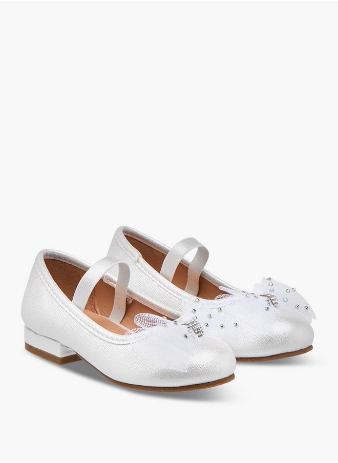 Bow Accent Slip-On Ballerina Shoes